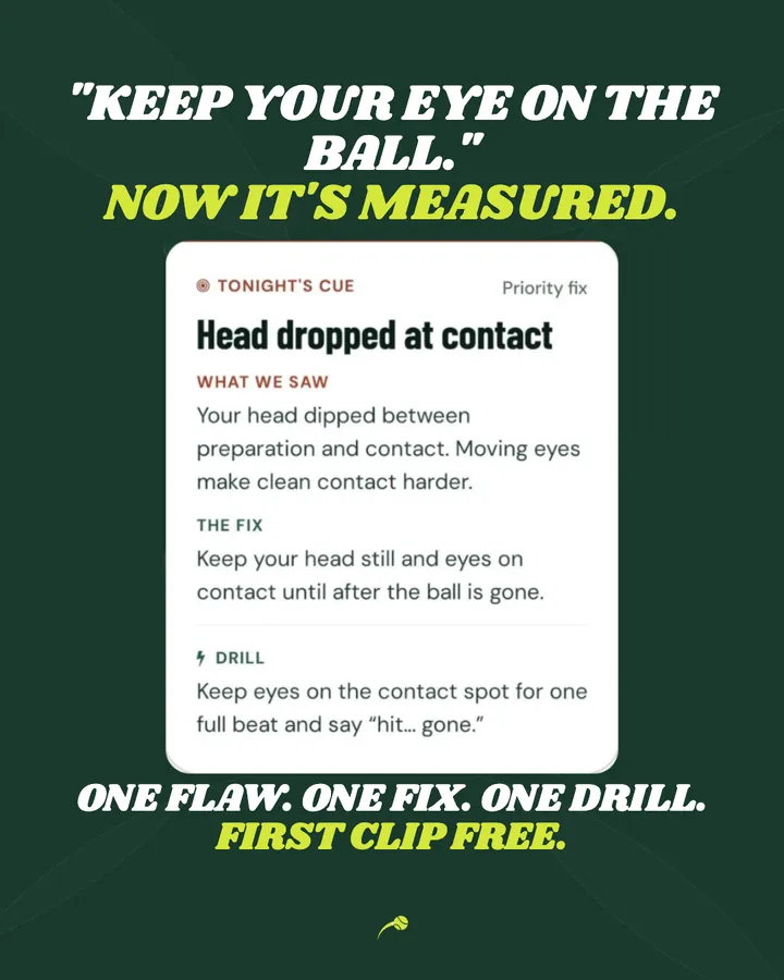 MatchPoint AI ad: Keep your eye on the ball, now it's measured